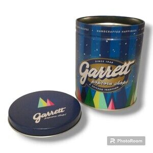 Garrett Popcorn 4 in Blue Diamonds Tin EMPTY